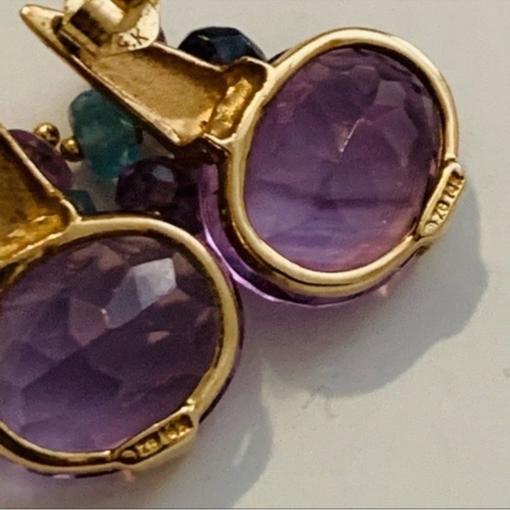 Ross Simons | Earrings | Amethyst Cluster Stud Earrings - Picture 3 of 14